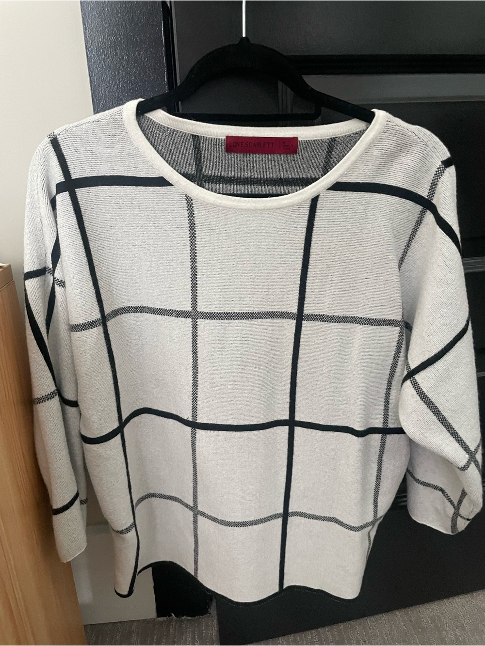Sweater Top in White and Black